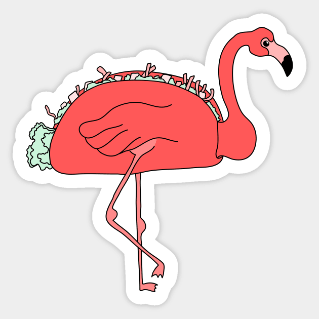 flamingo tacos Sticker by B0red